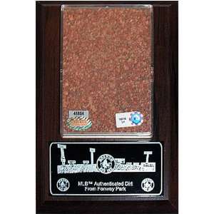  Boston Red Sox Game Used Dirt Plaque