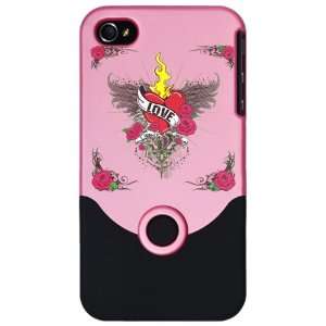   Slider Case Pink Love Flaming Heart with Angel Wings: Everything Else
