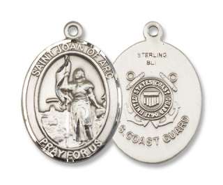 Sterling Silver Saint St. Joan of Arc Necklace Chain  