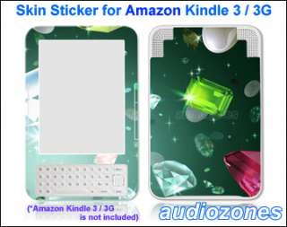   Sticker Decal Sparkling Diamond for  Kindle 3 Wi Fi 3G Reader