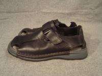 Mens GBX Black Leather Sandals Shoes Size 11  