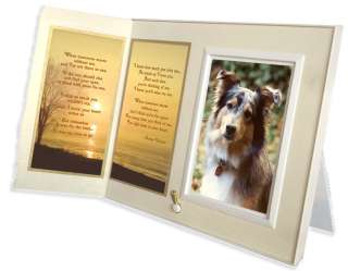   Poem Frame Pet Loss Sympathy Gift Warm White with Foil Accent  