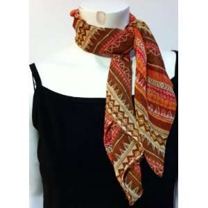 Small Scarf Georgette Print, Cool Accessory, Neck Wear Wrap 