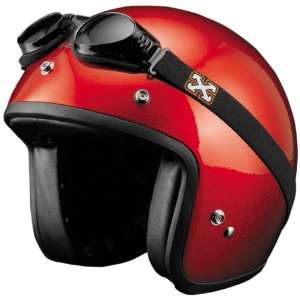 SparX Pearl Sparkle Red Open Face Helmet   Color : Red   Size : Extra 