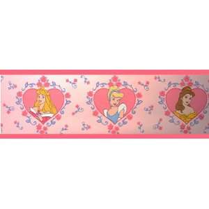 Disney Pretty as a Princess Pink and Purple Pink Wall Border Wallpaper 