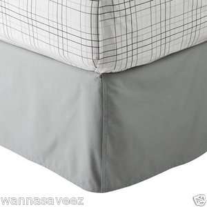 Room Essentials Tailored Cal King Bed Skirt Gray  