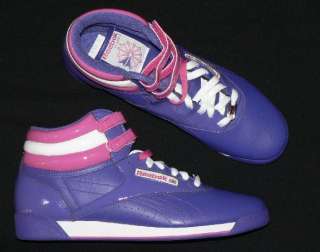 Womens Reebok Classic Freestyle Hi Sporty Purple shoes  
