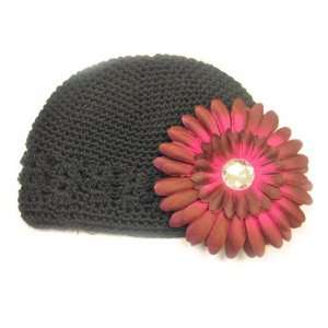  PepperLonely 3 in 1 Black Adorable Infant Beanie Kufi Hat 