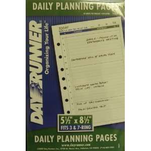  94961 Day Runner Daily Planning Pages 5 1/2 x 8 1/2 