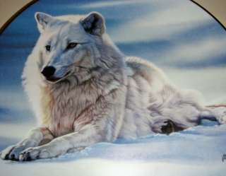 Al Agnew Year Of Wolf SOLITUDE White Wolf Plate Bx+COA  
