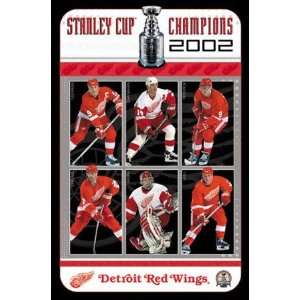  Detroit Red Wings 2002 NHL Champions Poster Sports 