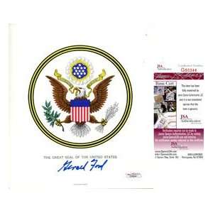  Gerald Ford Signed Seal of the United States JSA Sports 