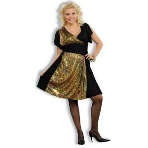   Novelties 63366F Womans Plus Size Disco Gold Costume