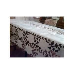  Cream Rose Tablecloth, Rectangle / Oblong 68x126