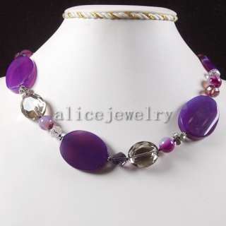 Purple Agate Necklace 20 GN061  