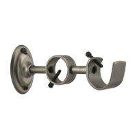 allen + roth PEWTER Finish Double Curtain Rod Bracket #241707  