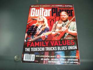 Derek Trucks Susan Tedeschi Signed Guitar Player Magazine Blues Allman 