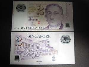 Singapore P New 2011? Polymer 2 Dollar (Gem UNC)  