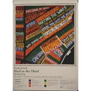 Radiohead Hail to the Thief Rare Poster 15x20