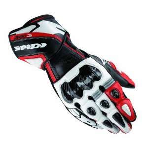  SPIDI CARBO 3 LEATHER RACE GLOVE WHITE/RED 3XL Automotive