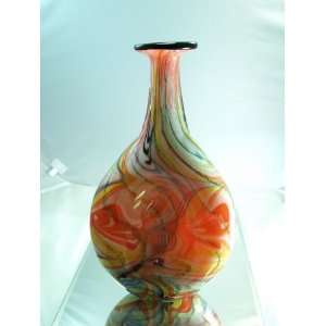   Artistic Selection   Rainbow Millefiori Art Vase Patio, Lawn & Garden