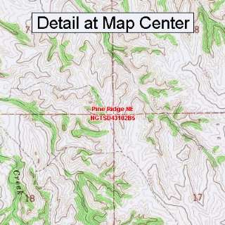 USGS Topographic Quadrangle Map   Pine Ridge NE, South Dakota (Folded 