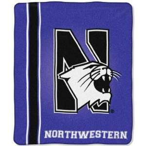  Northwestern Wildcats Jersey Mesh Raschel Blanket/Throw 