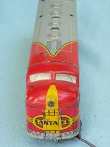 Marx Santa Fe Toy Engine Train  