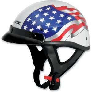    AFX FX 70 Open Face Helmet   White Flag   Medium: Automotive