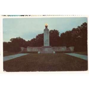 Eternal Light Peace Memorial at Twilight Gettysburg Pa. Postcard