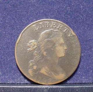 1798 Draped Bust Large Cent FINE Early Classic Coin  