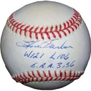 Steve Barber Autographed Baseball   Inscribed AL JSA G49083 