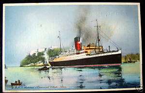 1935 SHIP CUNARD WHITE STAR~R.M.S. ANTONIA~AD PC  