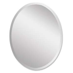   24 Large, Oval Mirror Frameless Beveled Oval: Home Improvement