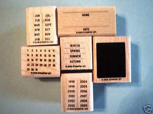 STAMPIN UP RUBBER STAMPS ITS A DATE SET OF 6  