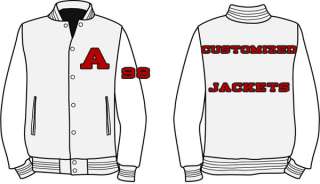 CUSTOMIZED PERSONAL CHENILLE LETTER EMBROIDERY VARSITY LETTERMAN TEAM 