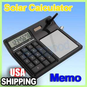 Solar Power Digital Electronic Office Calculator with Erasable Memo 