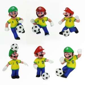   Nintendo Super Mario Bros Brazil Soccer Action Figures: Toys & Games