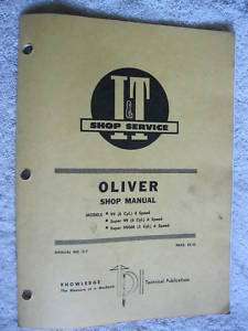 OLIVER 99, SUPER 99, SUPER 99GM TRACTOR SHOP MANUAL  