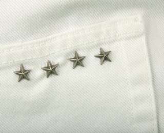 NEW GUCCI MENS WHITE SKINNY SIGNATURE STARS JEANS PANTS 48/34  