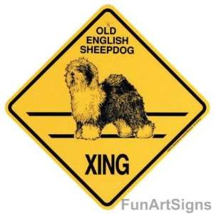  Old English Sheepdog Crossing Xing Sign