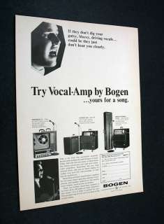 BOGEN Vocal Amp portable voice amplifier 1967 print Ad  