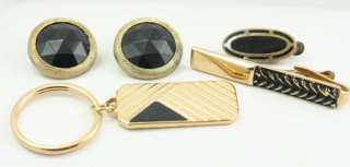 Vintage Mens Jewelry Pioneer Cufflinks Tie Clip Lot  