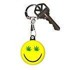 weed smiley face 1 1 2 keychain 420 pot returns