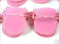 100 X New Wholesale Lots Pink Velvet Fashion Jewelry Packaging Gift 