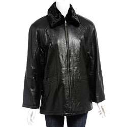 Nuage Womens Faux Fur Collar Leather Jacket  Overstock