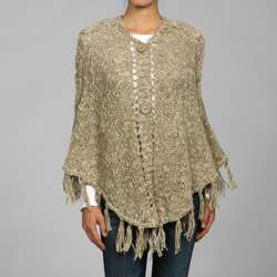Trenza Style Wool Poncho (Chile)  