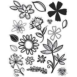 Luxe Urious Flowers Clear Acrylic Stamps  