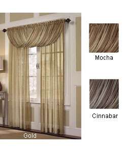 Sultress Stripe Sheer Window Curtain Valance  Overstock