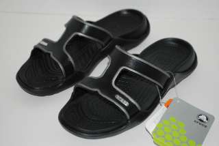 NWT NEW CROCS FLORENCE BLACK sandals slides shoes 8 9 10  